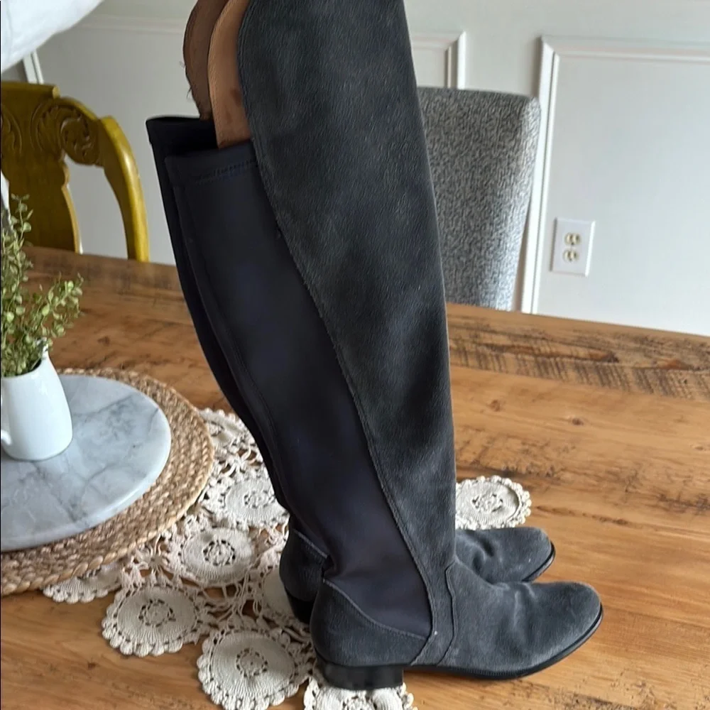 Corso Como charcoal Grey Over the Knee Boots Sleek Design